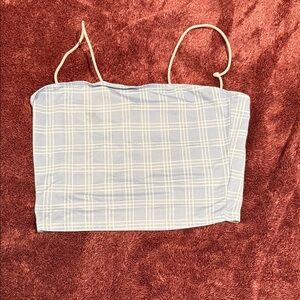 SHEIN Light Blue Checkered Camisole